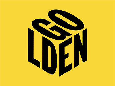GOLDEN design geometric illustration logo logo design logotype type typographic typography