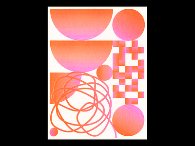 Risograph Print abstract art geometric illustration riso riso print risograph risography risoprint texture