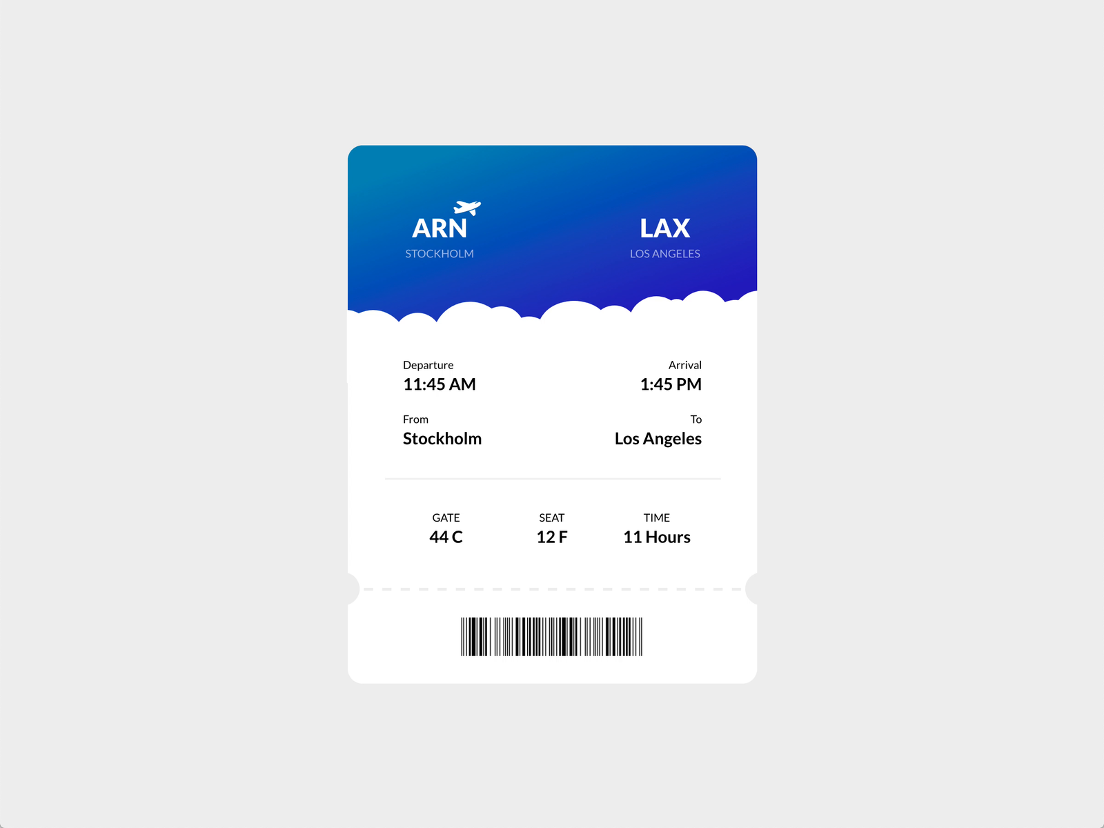 Boarding Pass Animation by Christopher Lindstrom for Valtech Sweden on ...