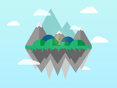 Floating Island design graphic