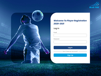 Blue Fire - Football Premier League log in log in form log in page log in screen log in ui sign up web login