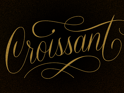 Croissant Lettering hand lettering lettering script type typography vector