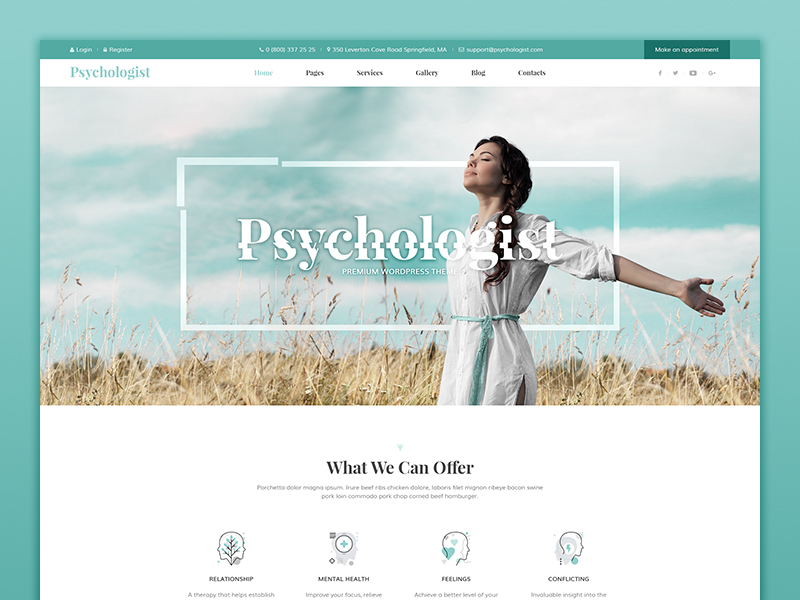 Personal psychologist website Design. Personal psychologist website. Personal Page Design. Personal page