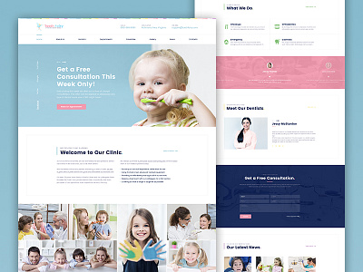 Tooth Fairy | Pediatric Clinic in Virginia clean clinic dentistry design kids landing page pediatric site ux web