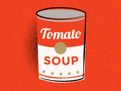 Tomato Soup cambells can food illustration soup tomato
