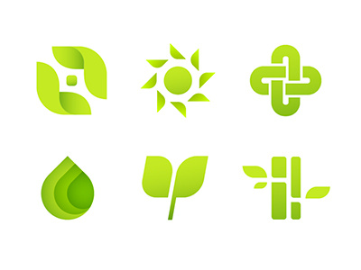 Possibilities bamboo brand drop green grow icon icons identity leaf logo sun water