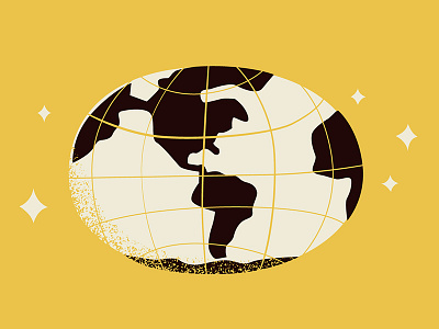 Globe globe illustration lines stars texture universe world