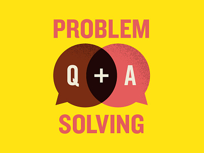 Problem Solving a badge icon illustration problem q quote solving speech talk vector