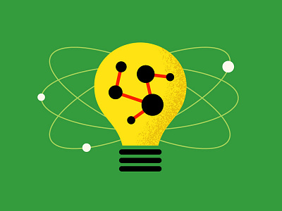 Problem Solving 2 atom badge bulb icon idea illustration light molecules problem solving vector