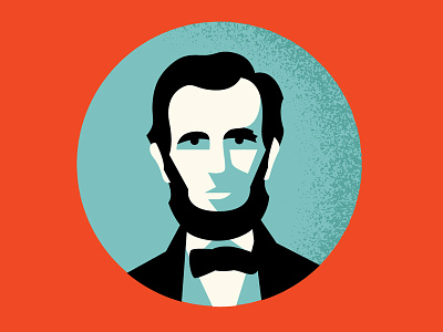 Honest Abe abe abraham badge face head honest icon illustration lincoln man president texture vector
