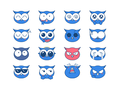 Owl Line Emoji