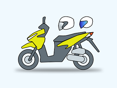 Sea Biscuit helmet honda motorbike motorcycle sketch vector