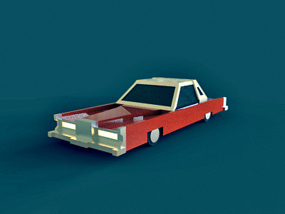 Lincoln Low poly continental lincoln retro