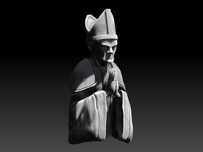 Creepy priest sculpt priest