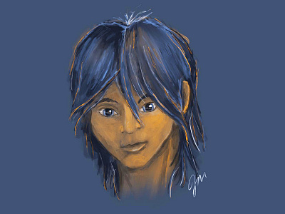 Johnny B Blue art digital digital art digital painting drawing illustration painting