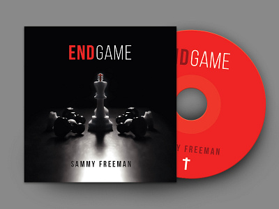 End Game - Sammy Freeman album art artwork black chess design graphic design layout music package design photography rap red