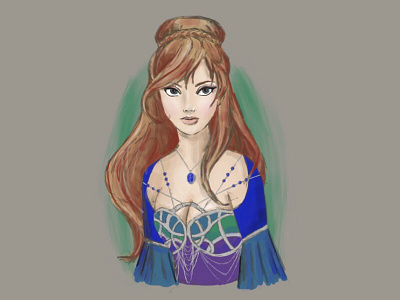 Adelina Brightspire - Character Concept character design digital drawing ilustration painting rpg