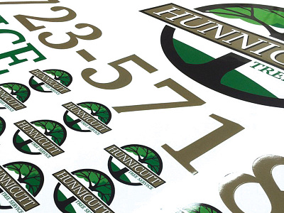 Hunnicutt Tree Service Branding branding design illustration logo tree vinyl