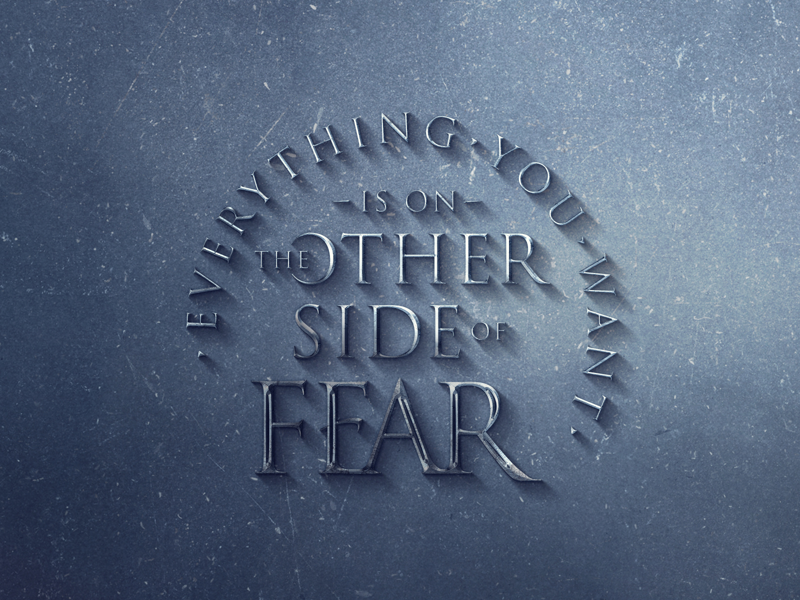 Everything you want is on the other side of fear inspirational quotes quote design typographic design type typography