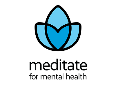 Loving Meditation branding digital flat logo meditation mental health vector yoga