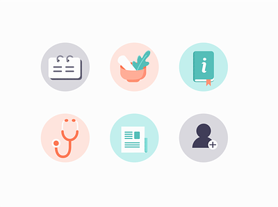 Healthcare Icons branding calm digital flat graphic icons iconset illustration illustrator vector