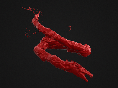 Dragon 3d dragon everyday fluid houdini paint red sidefx splash