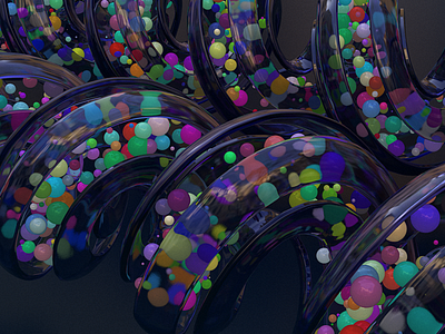Helix colors glass helix houdini model sidefx sphere