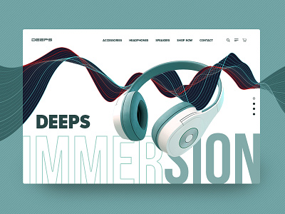 Deeps Headphones Homepage Banner Concept