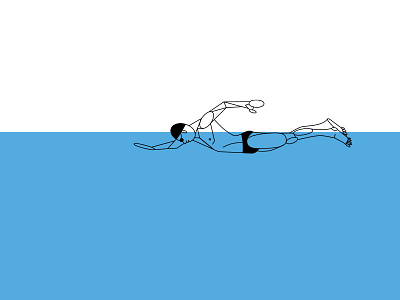 Swim blue digital art fitness geometric geometric art graphic design illustration illustrator line art minimal sports