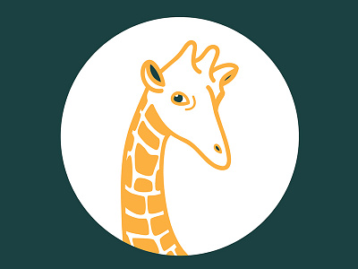 Giraffe Illustration animal digital art giraffe graphic design icon illustration illustrator line art minimal