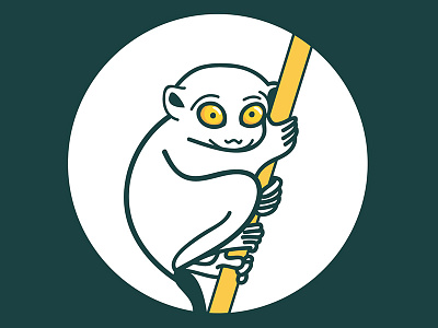 Tarsier animal digital art graphic design icon illustration illustrator line art minimal primate tarsier
