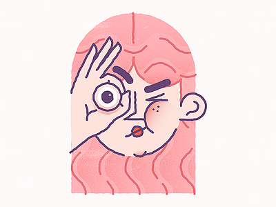 I find You draw girl illustration pink