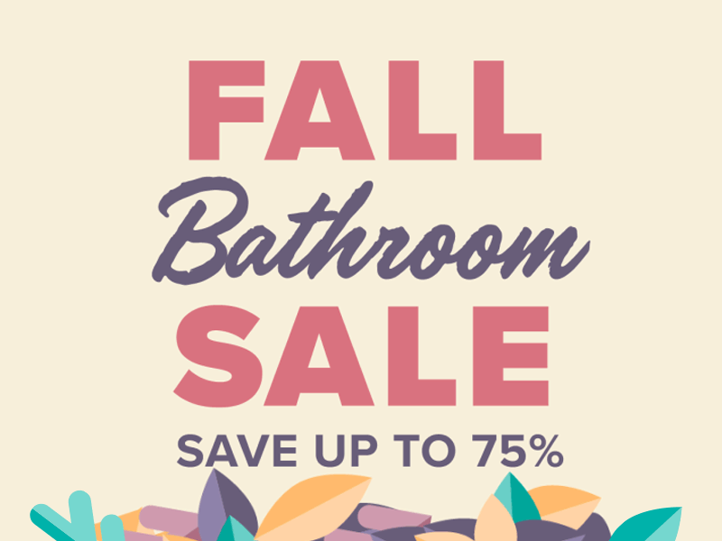 Fall Bathroom Sale animation autumn autumn leaves email marketing fall falling gif marketing motion design motiongraphics promo promotion sale