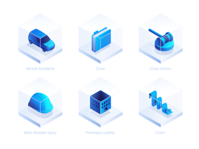 Metaclinic Icons building car court folder gradient health icons invoice isometric law medical platform white work