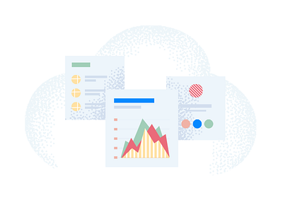 Charts charts cloud colors flat illustration pastel patterns texture