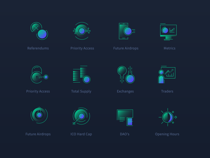 Crypto icons by Viktoria Martyniuk on Dribbble