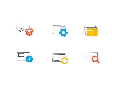 Automate 365 icons convert delivery deploy design distort flat form gear icons iconset lines manage monitoring multiple package platform portal solution web