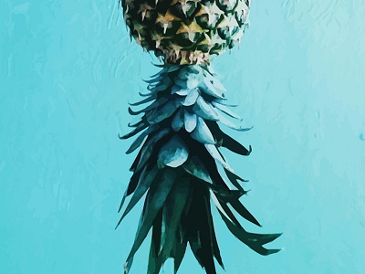 Pineapple exotic illustration pineapple summer tropical