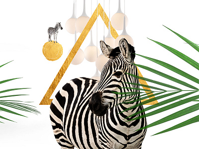 Zebra animal black exotic gold green lamp light summer triangle tropical white zebra