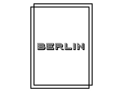 Berlin berlin black city geometric minimal music techno typography white