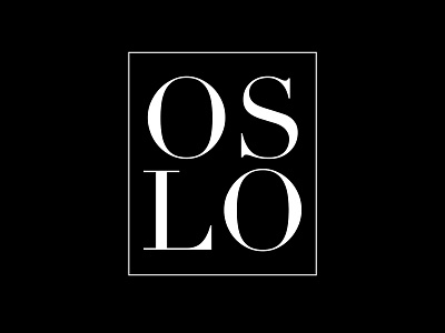 Oslo black city minimal norway oslo typography white