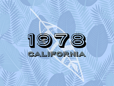 1978 California california city leaf monstera nature tropical typography