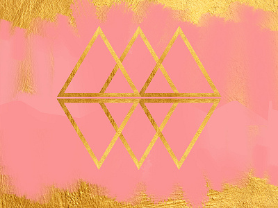 Pink Gold brush geometric gold graphic design luxury minimal pink triangle