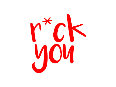 R*ck You minimal music red rock typography