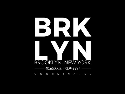 Brooklyn black brooklyn city minimal new york nyc typography white