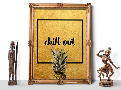 Chill Out abstract chill chillout digital exotic gold graphic graphite pineapple summer tropical