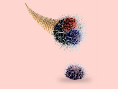 Drop Cactus Cream action zebra cactus exotic ice cream minimal nature pink summer sun tropical