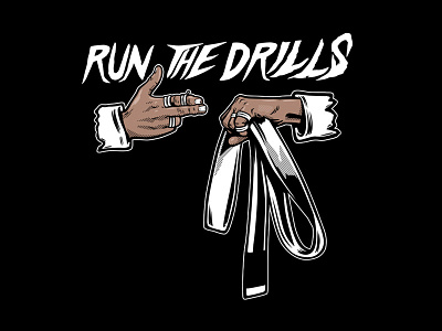 Run the Drills illustration jiu jitsu parody