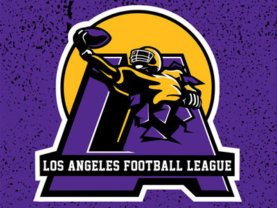 L.A. football league football illustration logo los angeles t shirt design