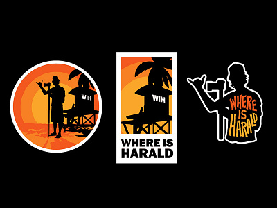 Where is Harald branding idenity logo photography sunset logo surf typogaphy